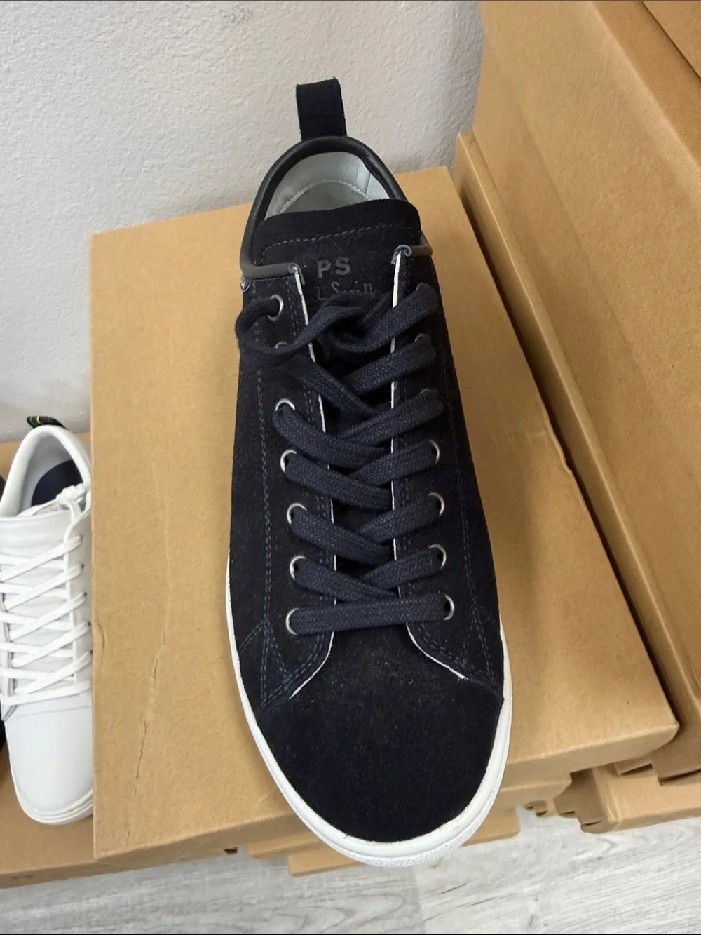 PS Paul Smith Men's Black Suede Low-Top Lace-Up Sneaker